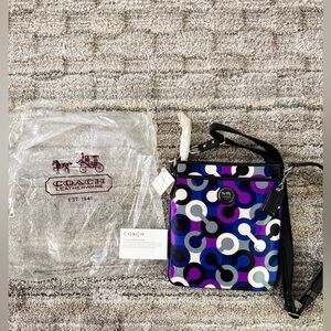 Coach Women's Blue and Purple Crossbody Signature Collection Bag